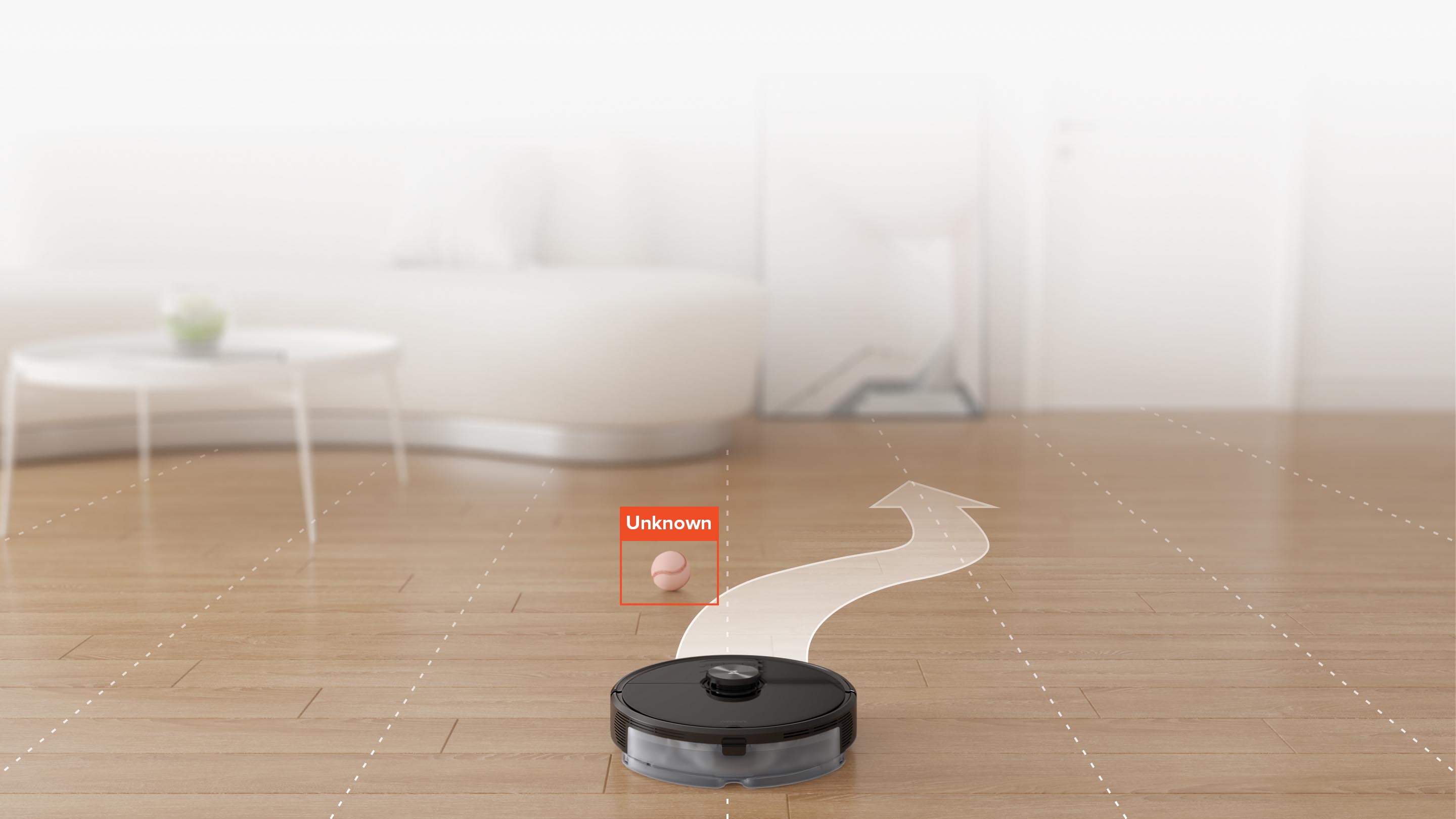 Roborock S6 MaxV can recognize and avoid unknown object small as 5cm wide and 3cm tall Roborock S6 MaxV can recognize and avoid unknown object small as 5cm wide and 3cm tall