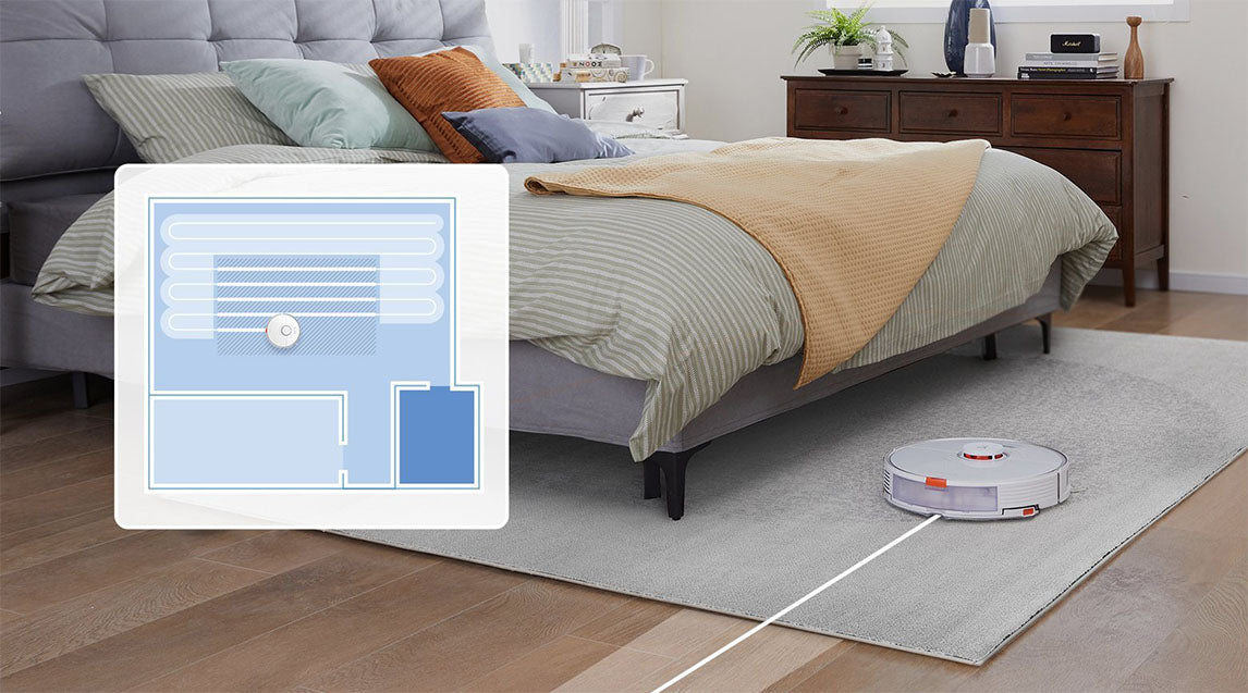 Roborock S7 's vacuuming and mopping route tracking